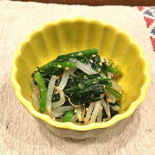 副菜に迷ったらコレ！ほうれん草ともやしの胡麻ポン酢